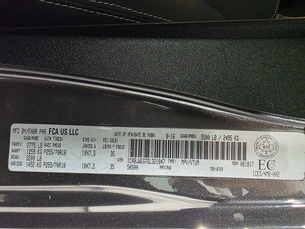 2016 Jeep Wrangler Unlimited Sahara