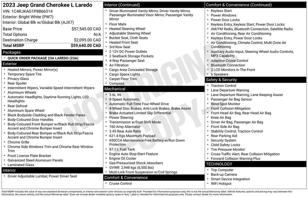2023 Jeep Grand Cherokee L Laredo