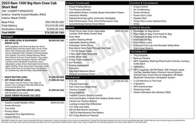 2023 RAM 1500 Big Horn/Lone Star