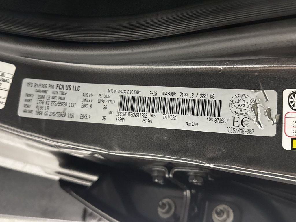 2019 RAM 1500 Laramie Sport Package