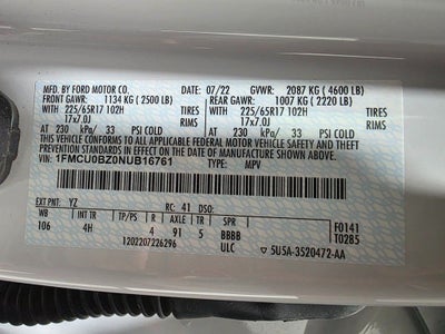 2022 Ford Escape Hybrid SE