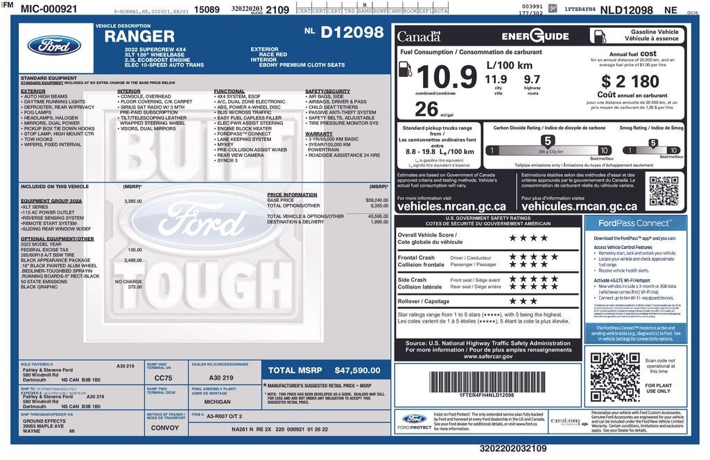 2022 Ford Ranger XLT