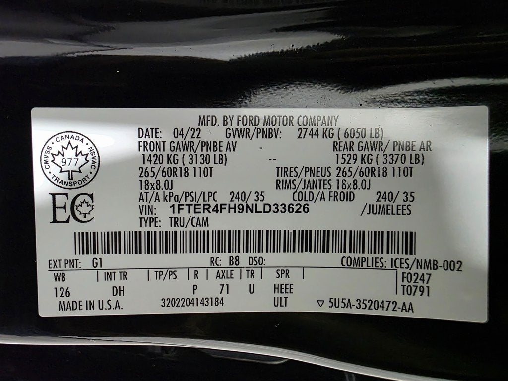 2022 Ford Ranger Lariat