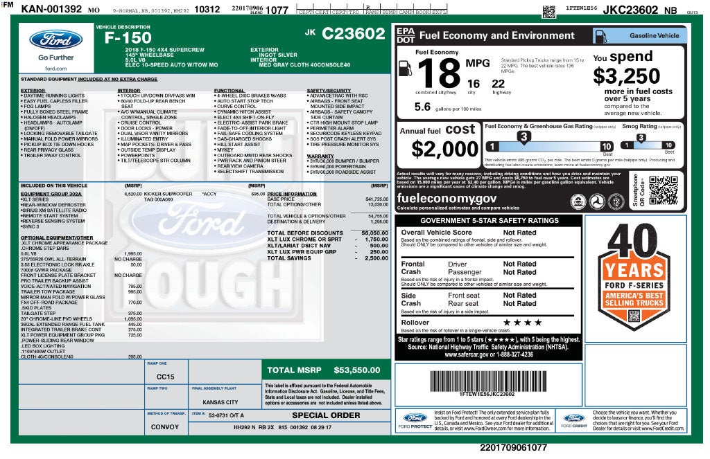 2018 Ford F-150 XLT