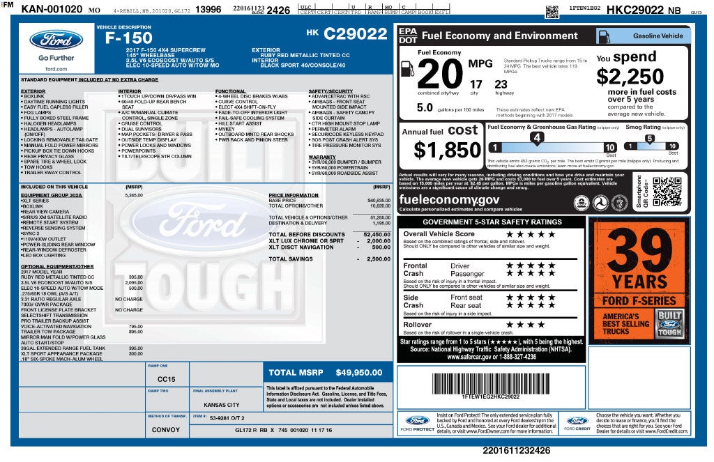 2017 Ford F-150 XLT Sport