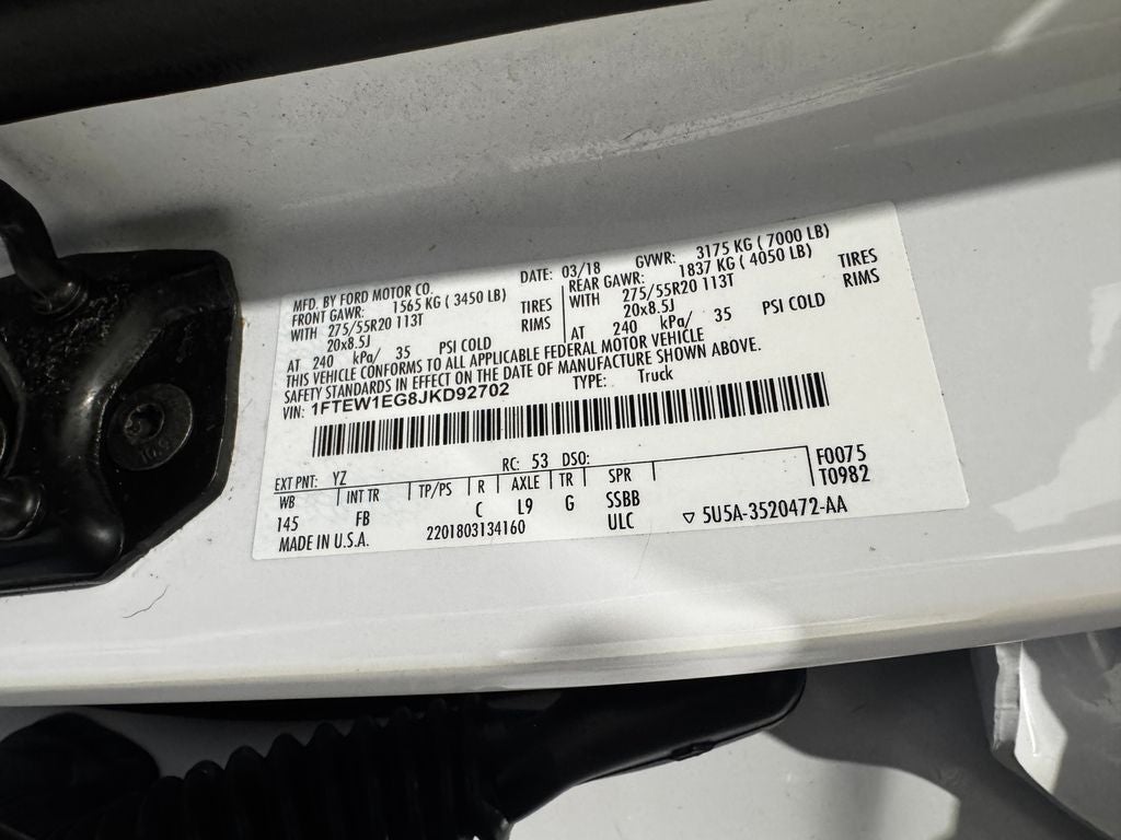 2018 Ford F-150 XLT Sport Package