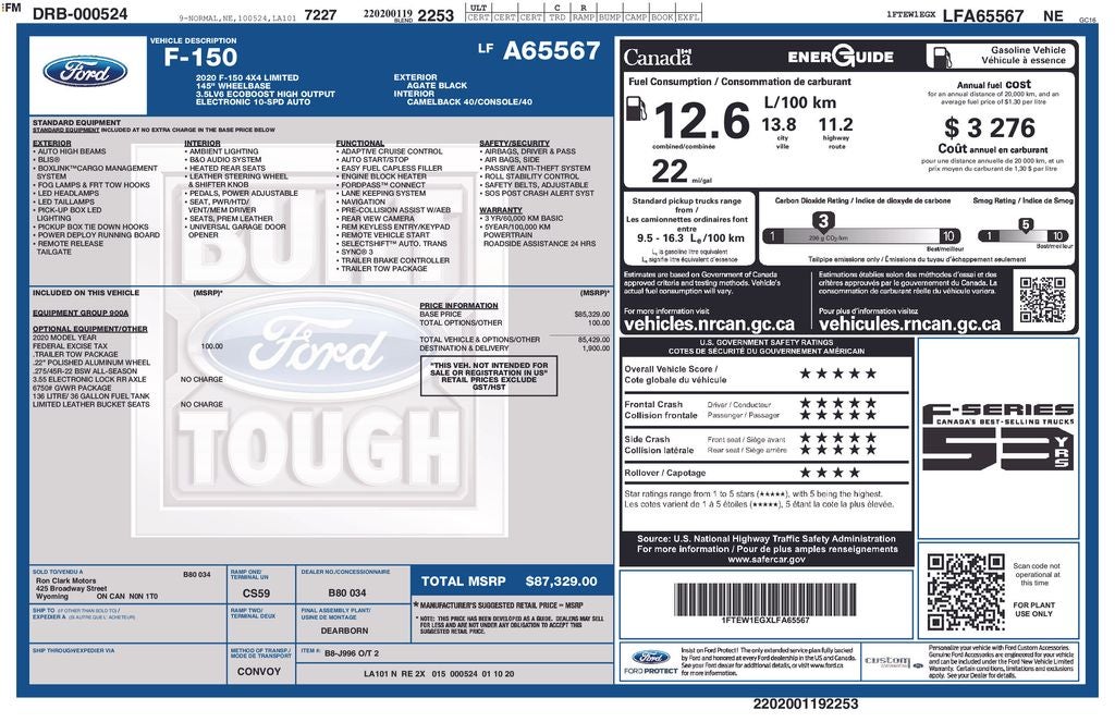 2020 Ford F-150 Limited