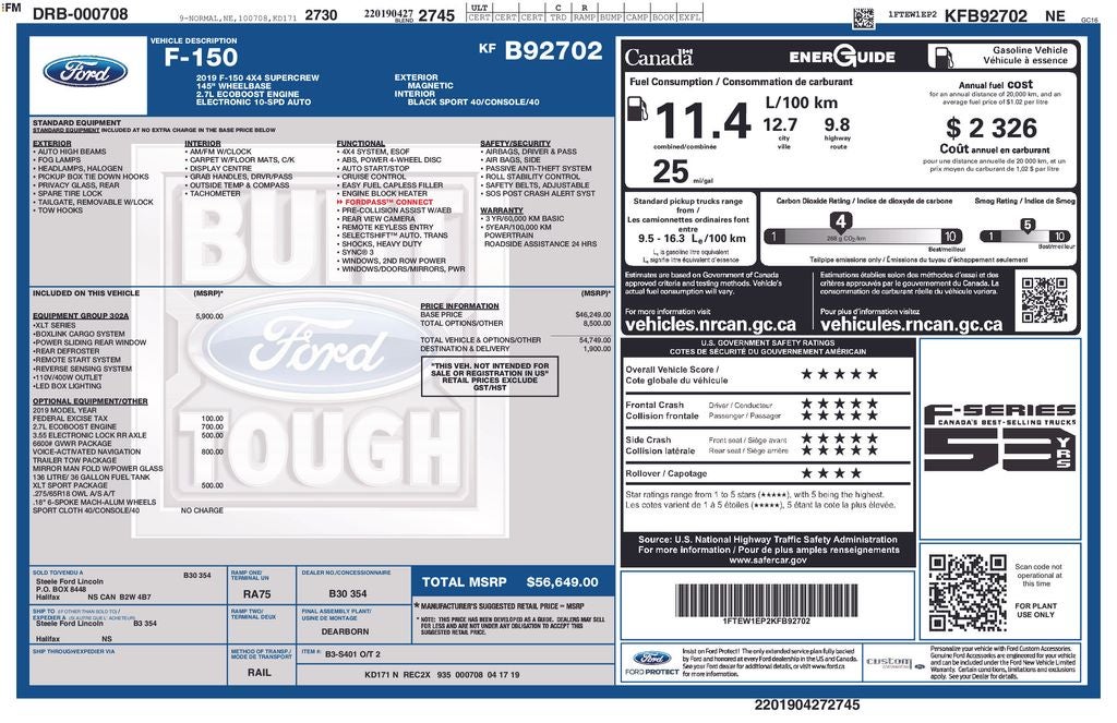 2019 Ford F-150 XLT Sport