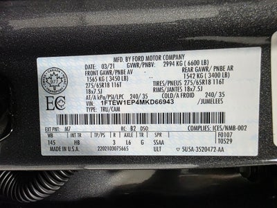 2021 Ford F-150 Lariat FX4 Off-Road