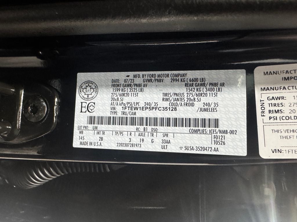 2023 Ford F-150 Lariat Sport Package