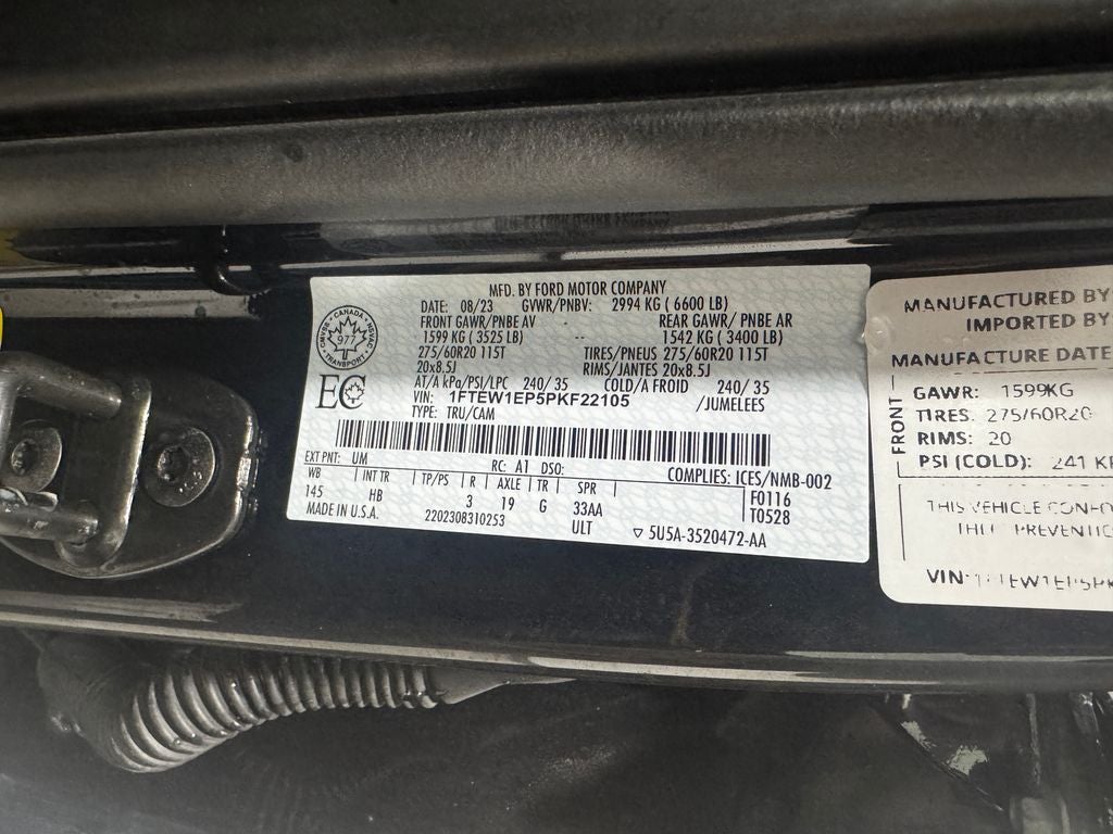 2023 Ford F-150 Lariat Sport Package