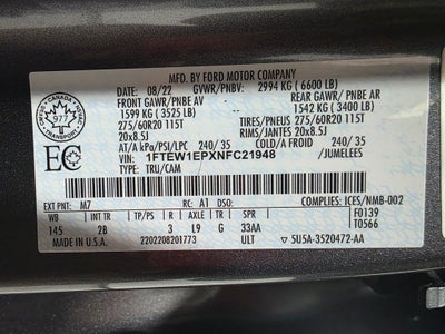 2022 Ford F-150 Lariat Sport FX4