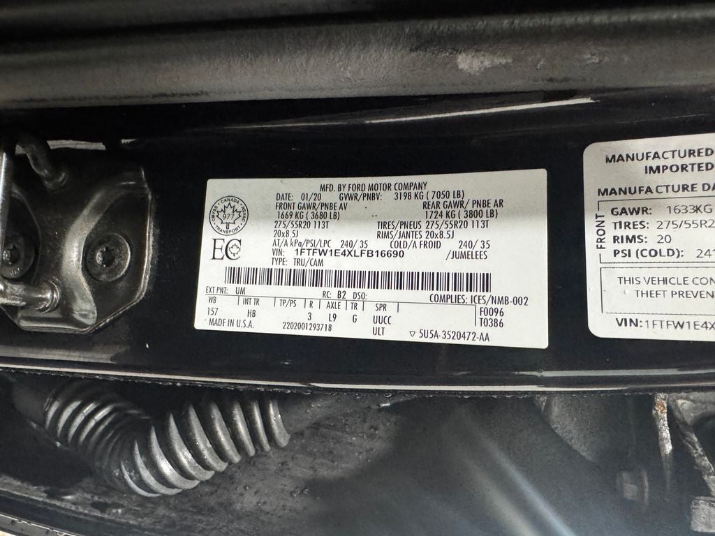 2020 Ford F-150 Lariat Sport FX4