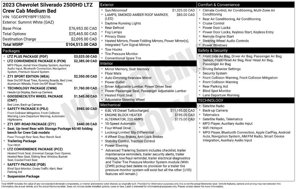 2023 Chevrolet Silverado 2500HD LTZ Sport