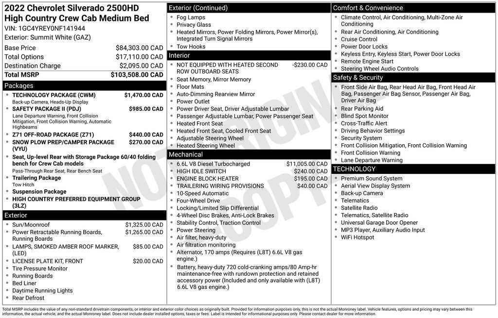 2022 Chevrolet Silverado 2500HD High Country