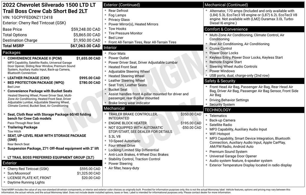 2022 Chevrolet Silverado 1500 LTD LT Trail Boss Z-71 OFF ROAD