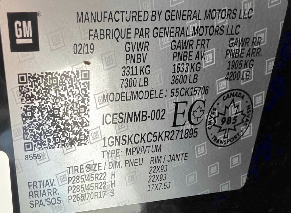 2019 Chevrolet Tahoe Premier