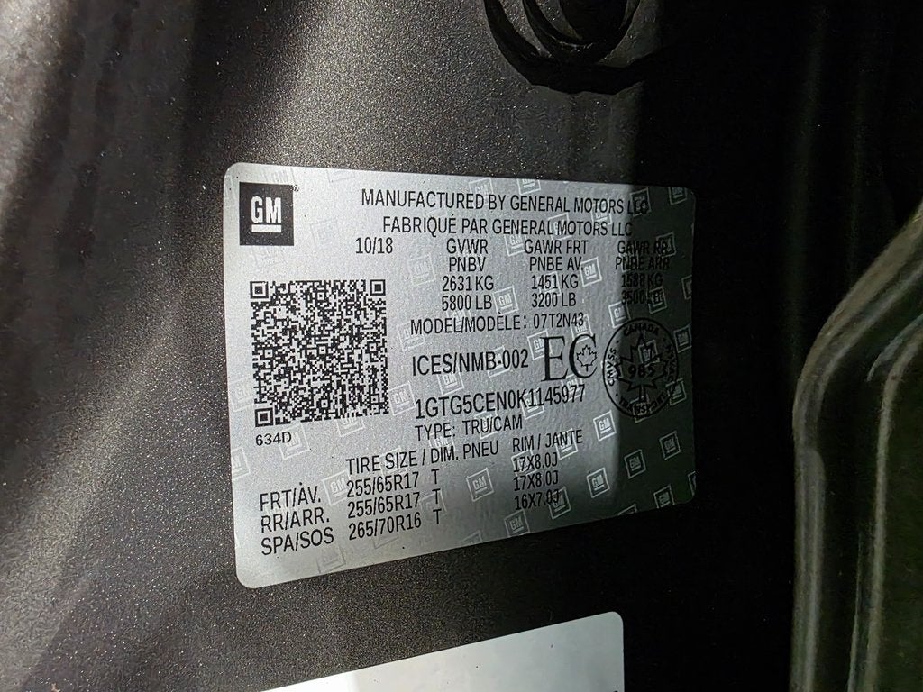 2019 GMC Canyon SLE1