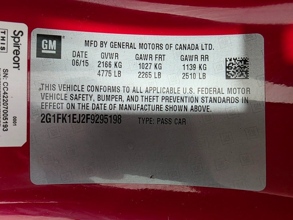 2015 Chevrolet Camaro SS 2SS