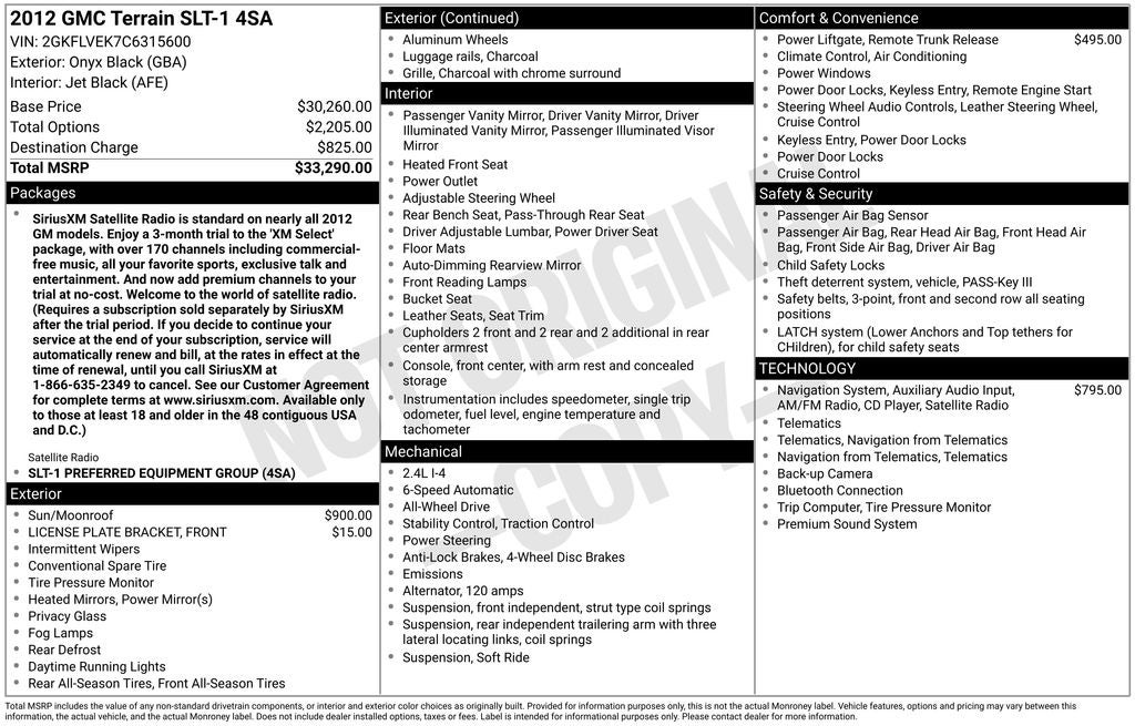2012 GMC Terrain SLT-1