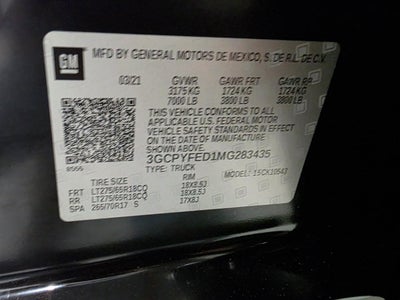 2021 Chevrolet Silverado 1500 LT Trail Boss Z71 Off-Road