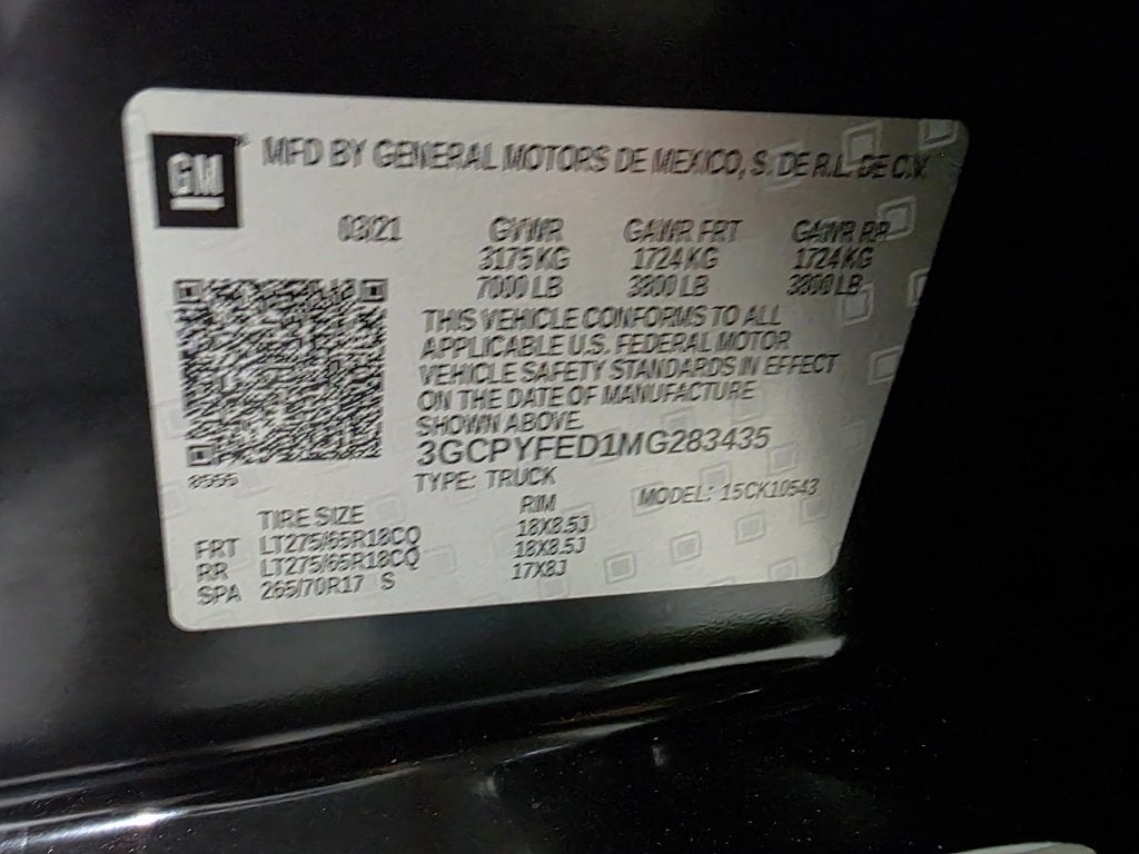 2021 Chevrolet Silverado 1500 LT Trail Boss Z71 Off-Road