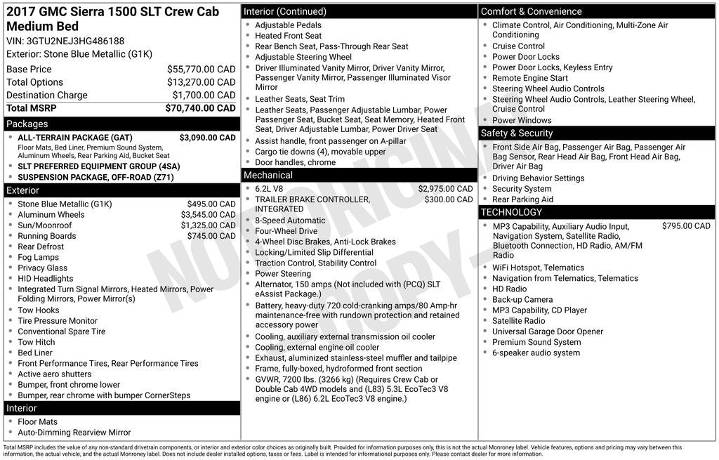 2017 GMC Sierra 1500 SLT