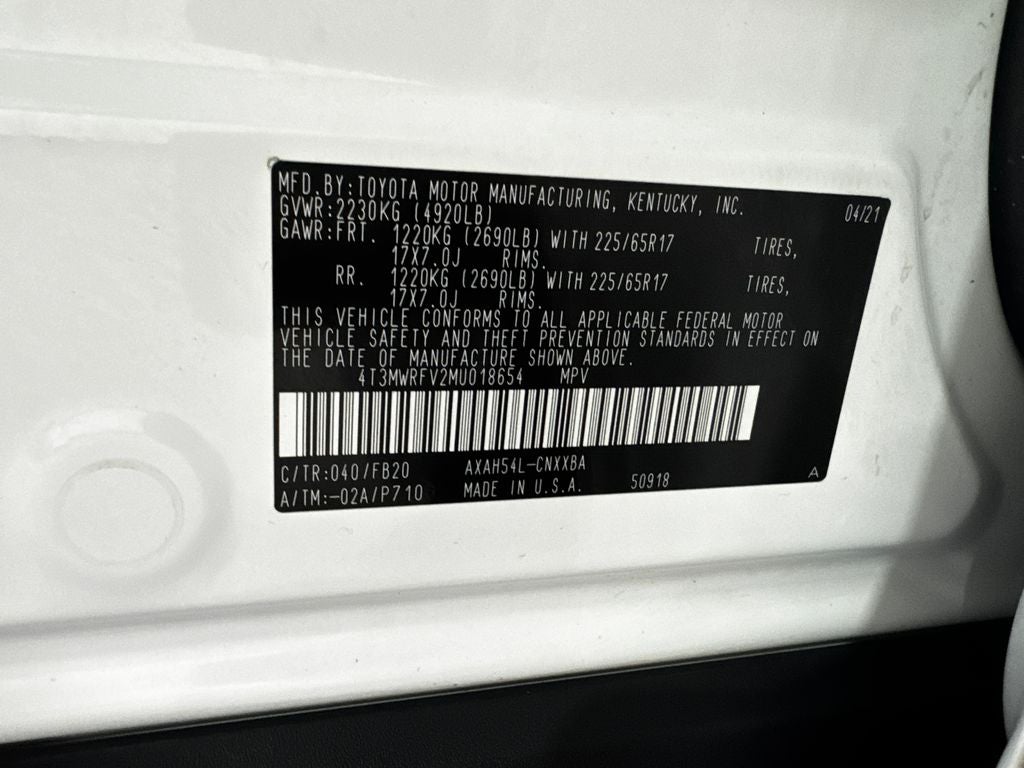2021 Toyota RAV4 Hybrid LE