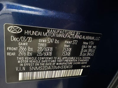 2021 Hyundai Santa Fe SEL