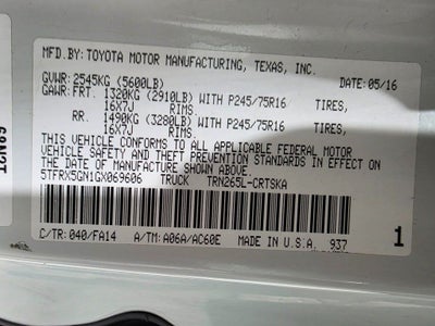 2016 Toyota Tacoma SR