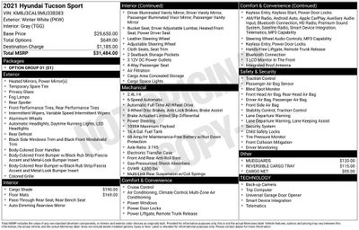 2021 Hyundai Tucson Sport