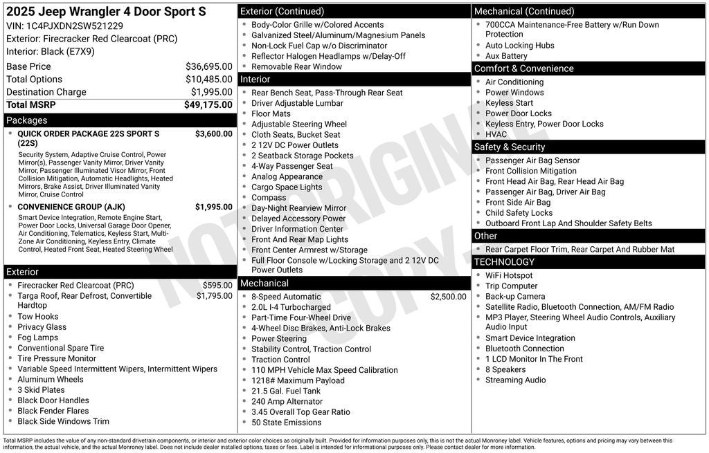 2025 Jeep Wrangler Sport S