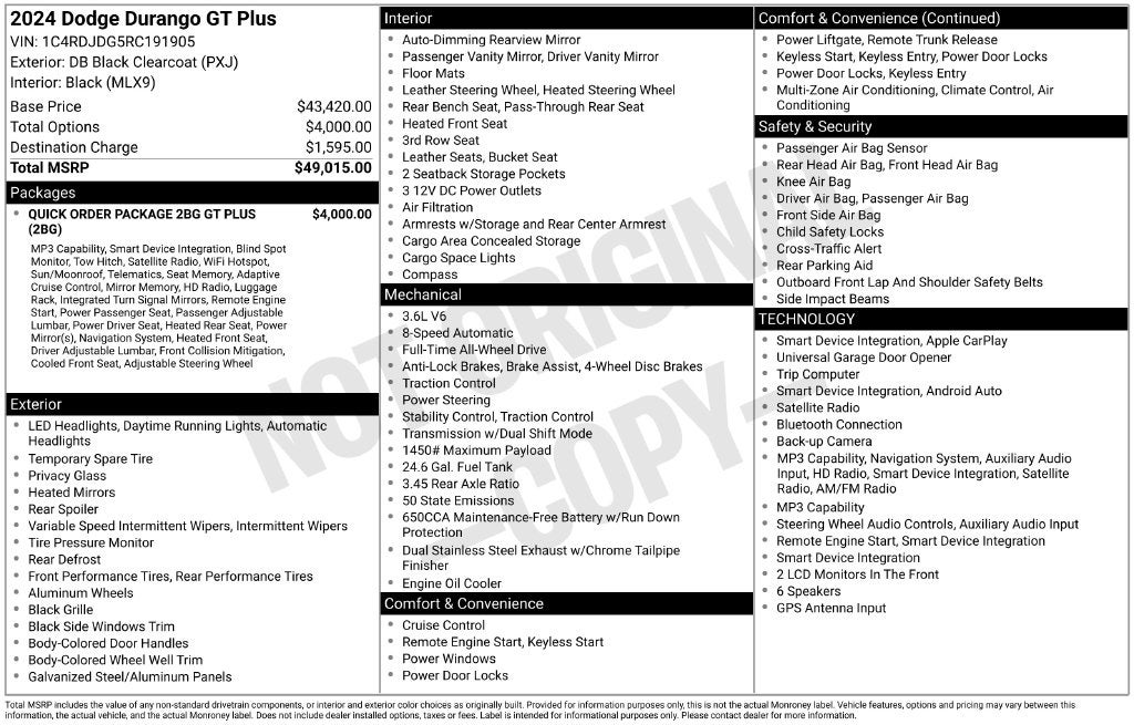 2024 Dodge Durango GT Plus