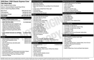 2020 RAM 1500 Classic Express