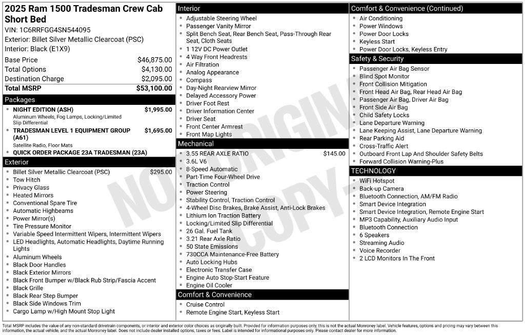 2025 RAM 1500 Tradesman