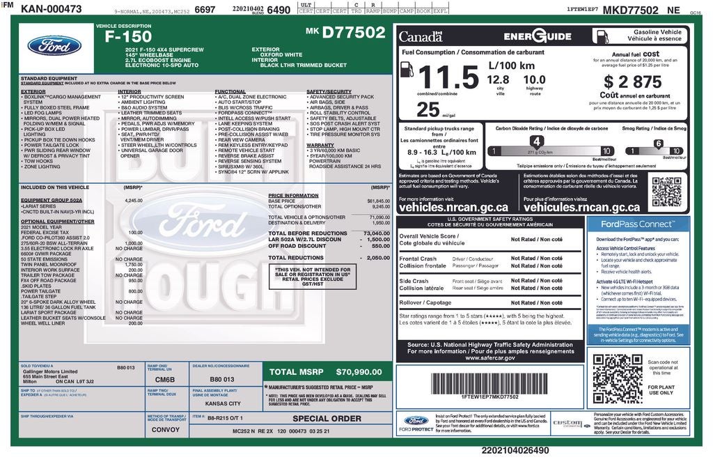 2021 Ford F-150 Lariat