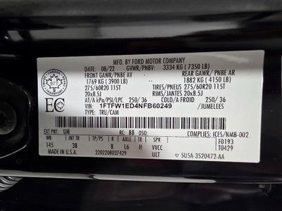 2022 Ford F-150 Platinum Black