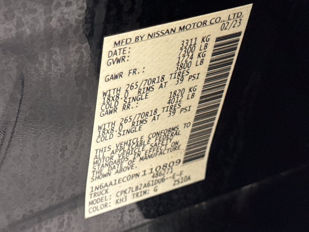 2023 Nissan TITAN SV