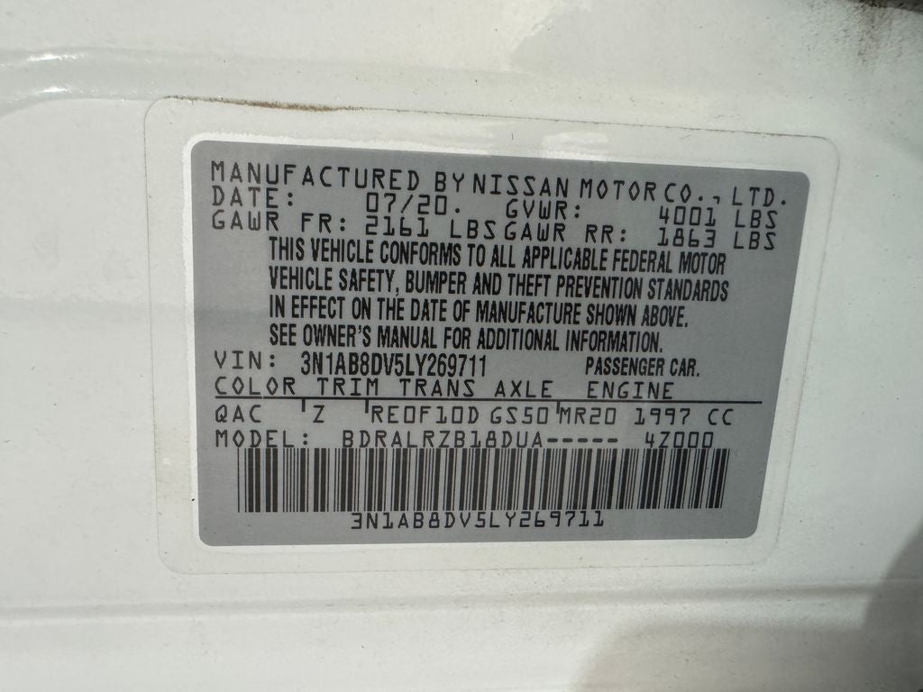2020 Nissan Sentra SR