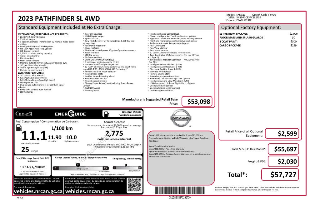 2023 Nissan Pathfinder SL