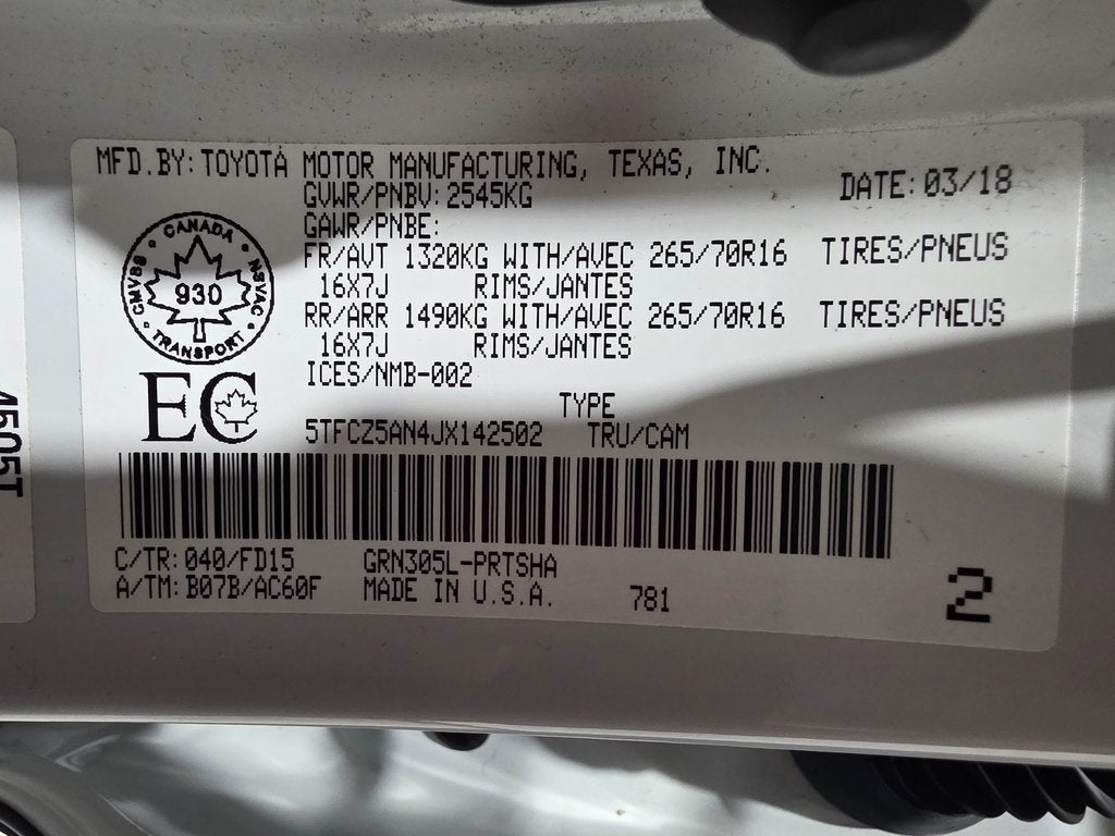 2018 Toyota Tacoma TRD Off-Road V6