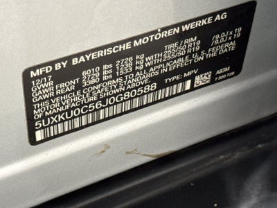 2018 BMW X6 sDrive35i